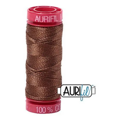 Aurifil Mako 12wt Cotton 50 m 54 yd. spool - 2372 Dark Antique Gold
