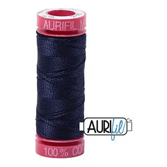 Aurifil Mako 12wt Cotton 50 m 54 yd. spool - 2785 Very Dark Navy