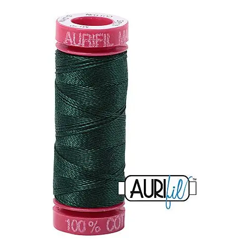 Aurifil Mako 12wt Cotton 50 m 54 yd. spool - 4026 Forest Green