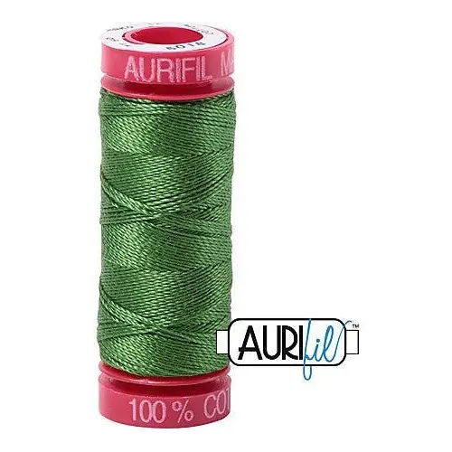 Aurifil Mako 12wt Cotton 50 m 54 yd. spool - 5018 Dark Grass Green