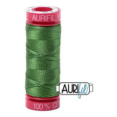 Aurifil Mako 12wt Cotton 50 m 54 yd. spool - 5018 Dark Grass Green