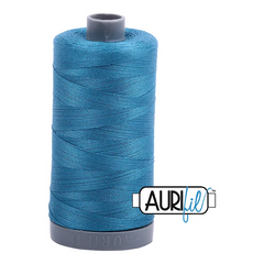 Aurifil Mako 28wt Cotton 750 m 820 yd. spool - 1125 Medium Teal