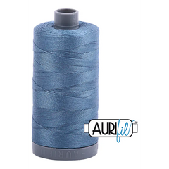 Aurifil Mako 28wt Cotton 750 m 820 yd. spool - 1126 Blue Grey