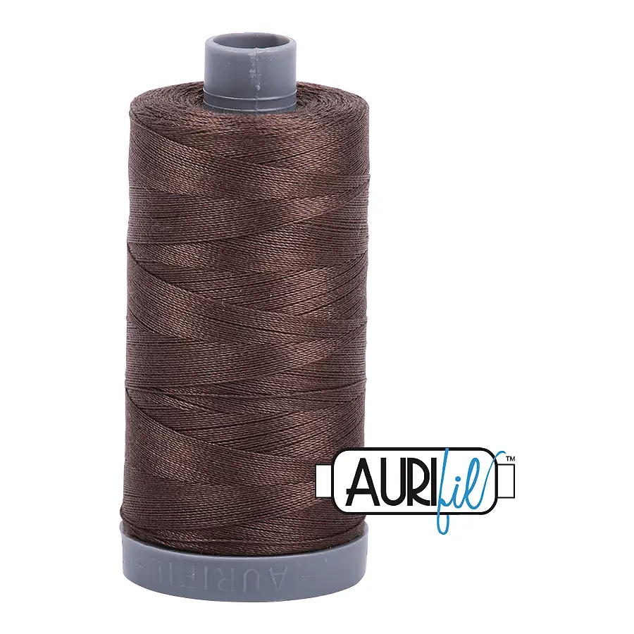 Aurifil Mako 28wt Cotton 750 m 820 yd. spool - 1140 Bark