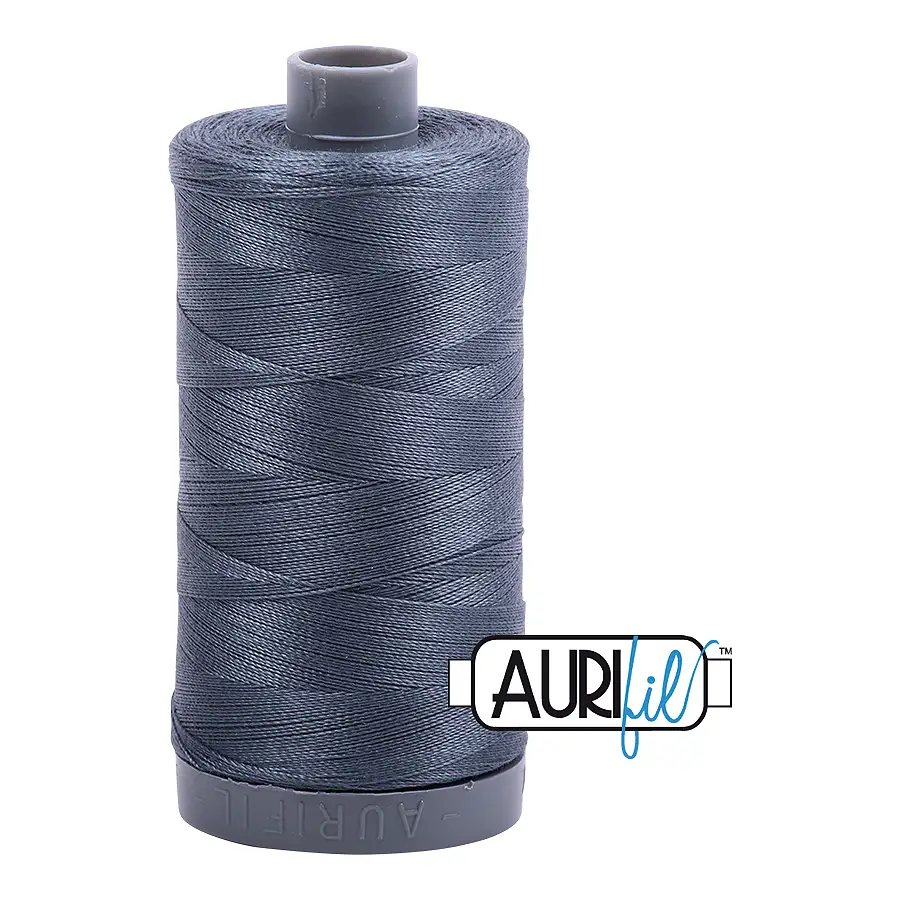 Aurifil Mako 28wt Cotton 750 m 820 yd. spool - 1158 Medium Grey