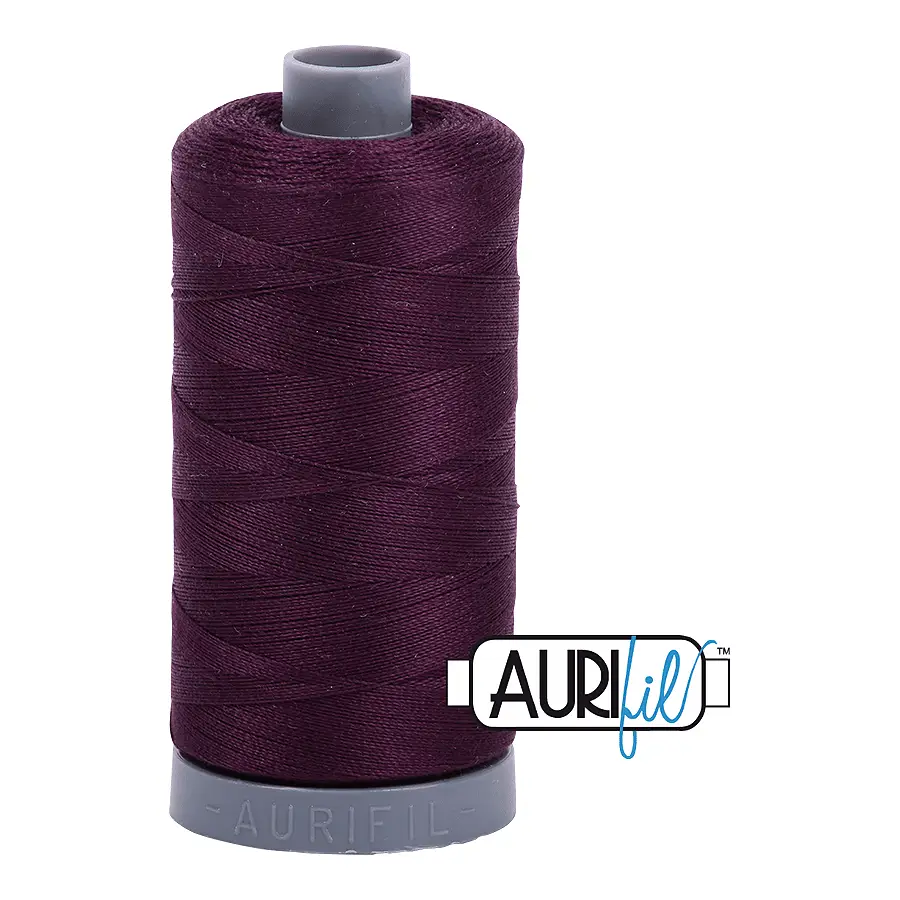 Aurifil Mako 28wt Cotton 750 m 820 yd. spool - 1240 Very Dark Eggplant