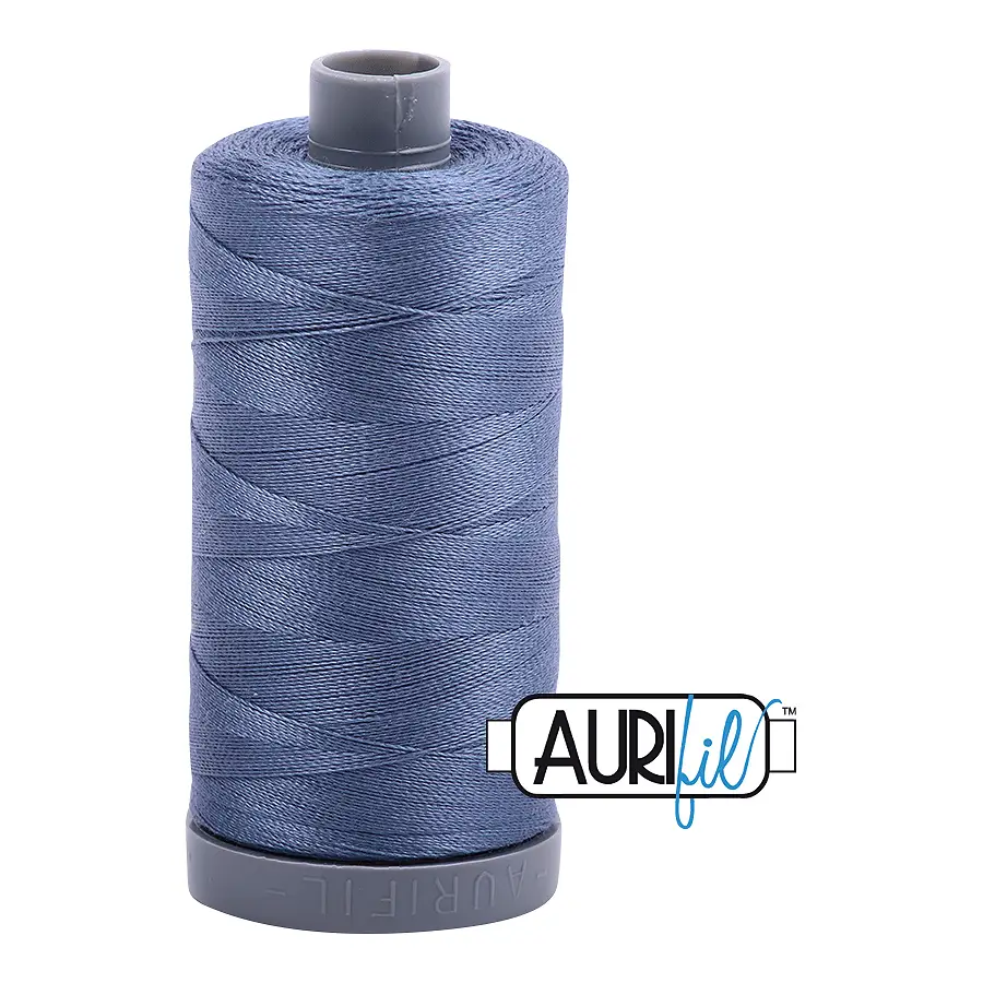 Aurifil Mako 28wt Cotton 750 m 820 yd. spool - 1248 Dark Grey Blue