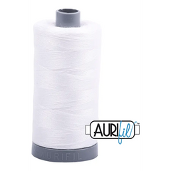 Aurifil Mako 28wt Cotton 750 m 820 yd. spool - 2021 Natural White