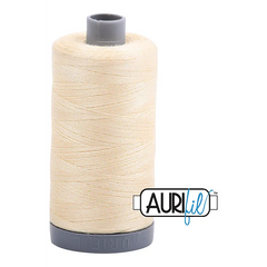 Aurifil Mako 28wt Cotton 750 m 820 yd. spool - 2110 Light Lemon