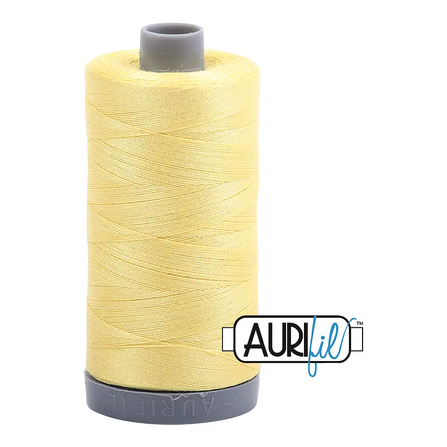 Aurifil Mako 28wt Cotton 750 m 820 yd. spool - 2115 Lemon