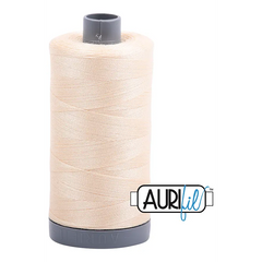 Aurifil Mako 28wt Cotton 750 m 820 yd. spool - 2123 Butter