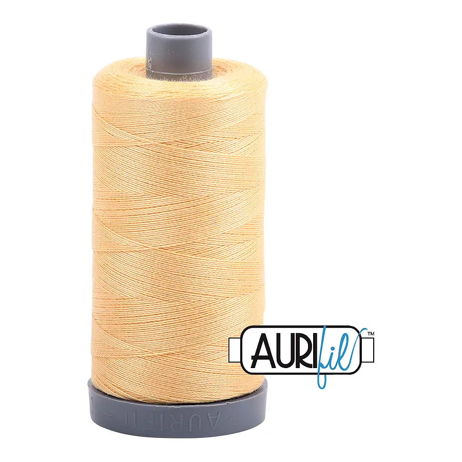 Aurifil Mako 28wt Cotton 750 m 820 yd. spool - 2130 Medium Butter
