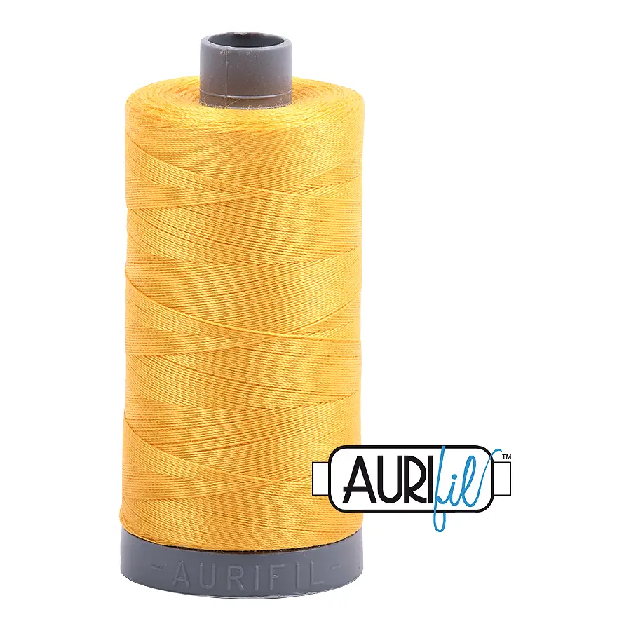 Aurifil Mako 28wt Cotton 750 m 820 yd. spool - 2135 Yellow