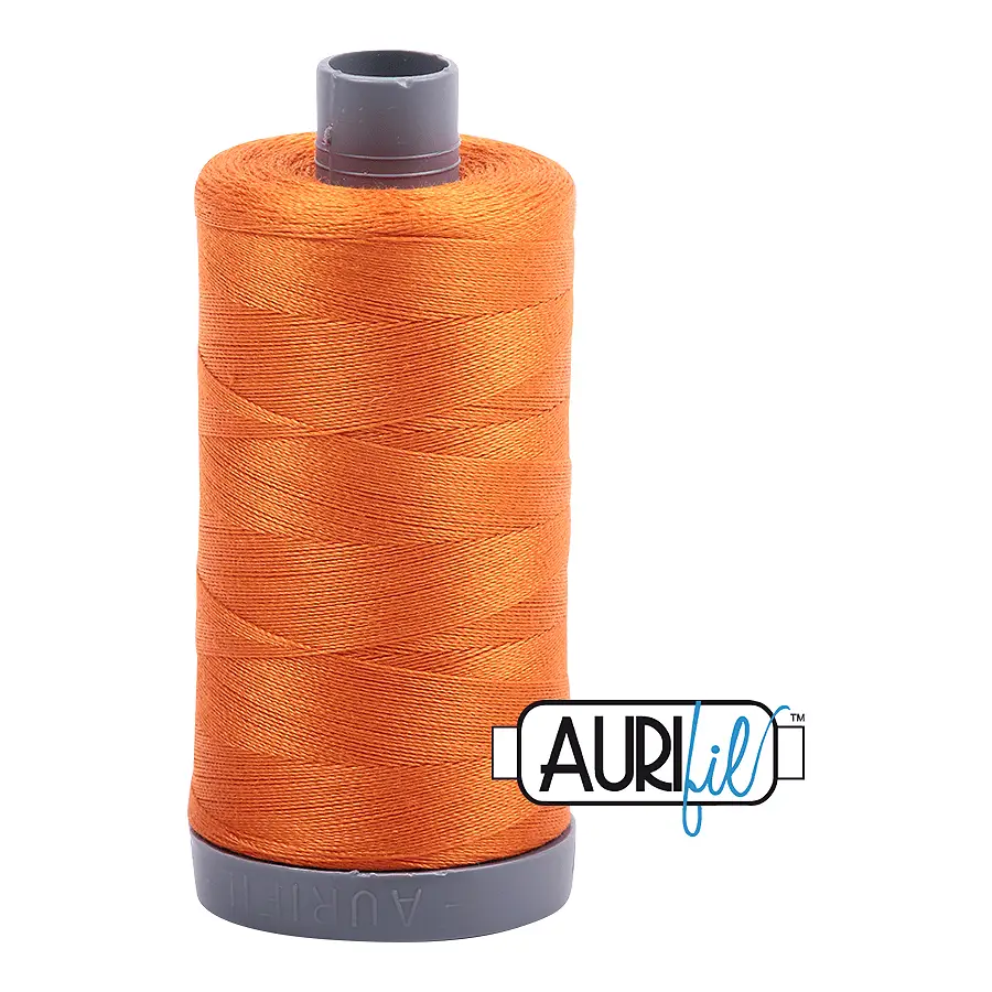 Aurifil Mako 28wt Cotton 750 m 820 yd. spool - 2150 Pumpkin