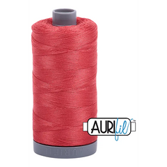 Aurifil Mako 28wt Cotton 750 m 820 yd. spool - 2255 Dark Red Orange