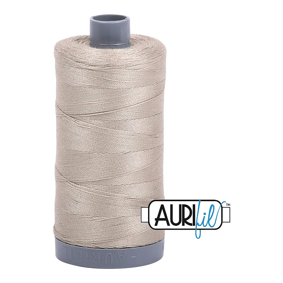 Aurifil Mako 28wt Cotton 750 m 820 yd. spool - 2324 Stone