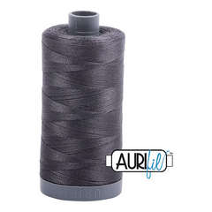 Aurifil Mako 28wt Cotton 750 m 820 yd. spool - 2630 Dark Pewter