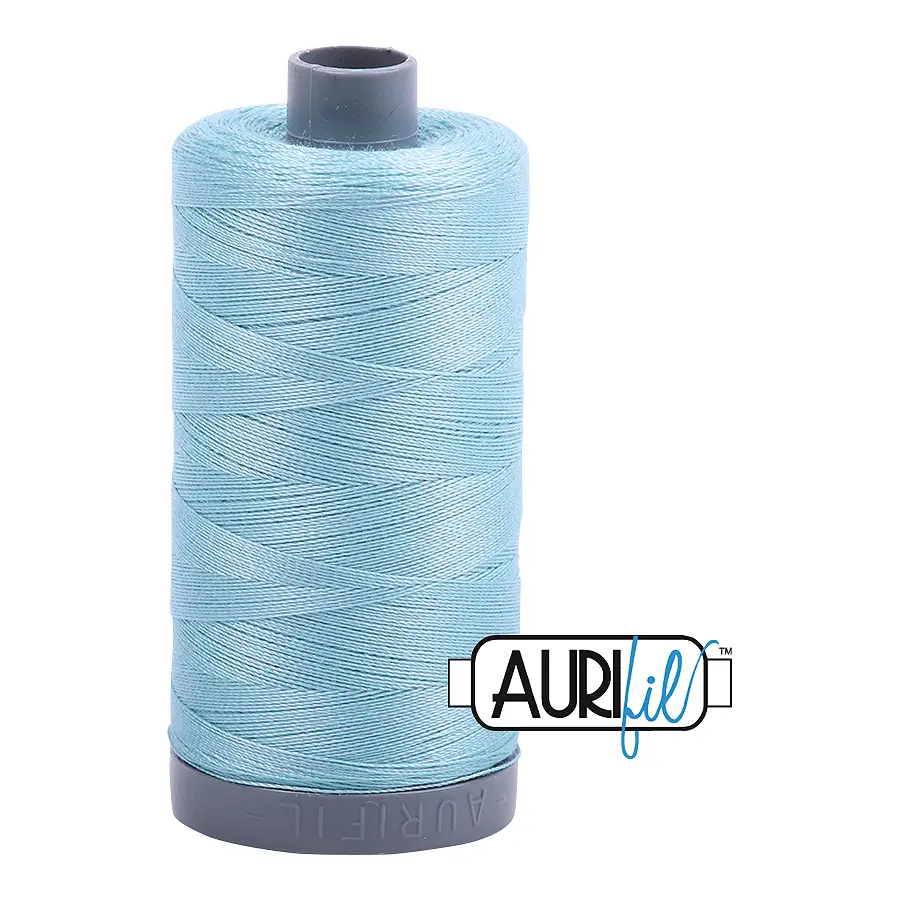 Aurifil Mako 28wt Cotton 750 m 820 yd. spool - 2805 Light Grey Turquoise