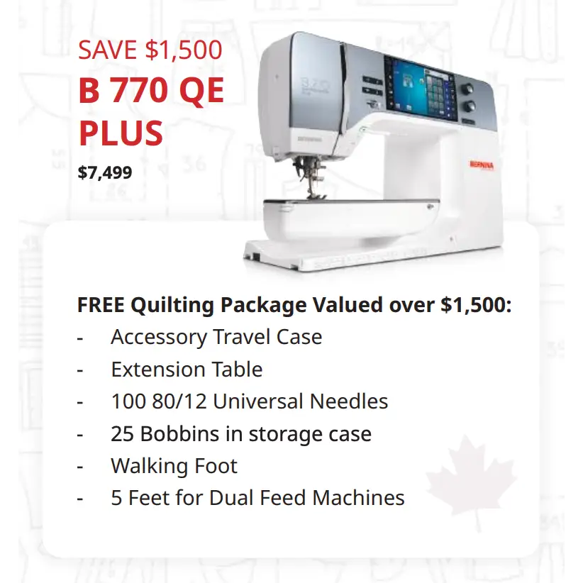 Bernina 770 QE Plus - Sewing & Embroidery Machine