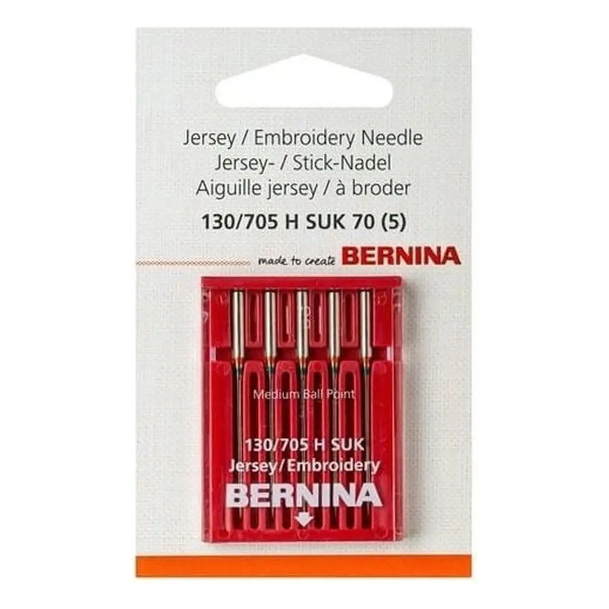 Bernina Jersey/Embroidery Needles 130/705 H SUK - 5/PKG
