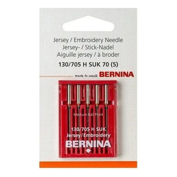 Bernina Jersey/Embroidery Needles, 130/705 H SUK - 5/PKG