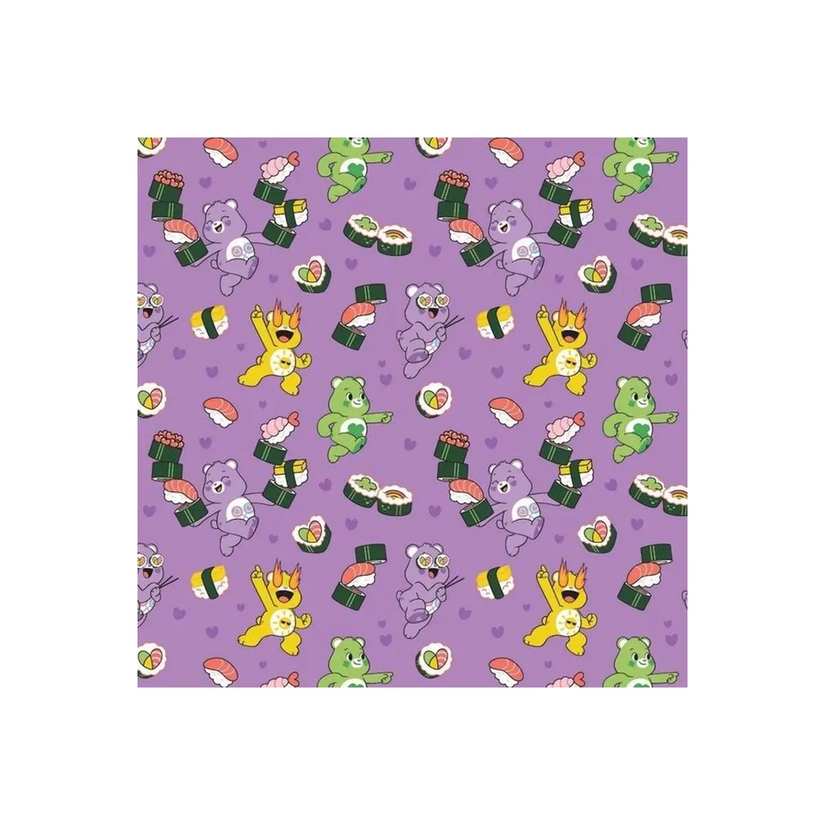 Fabric, Care Bears Light Purple Sushi Frenzy