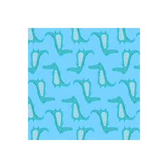 Fabric, Camelot Fabrics, Oh Snap! Aqua Proud Crocodile