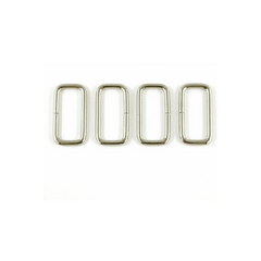 Emmaline Rectangular Rings 1 inch: 4 Pack