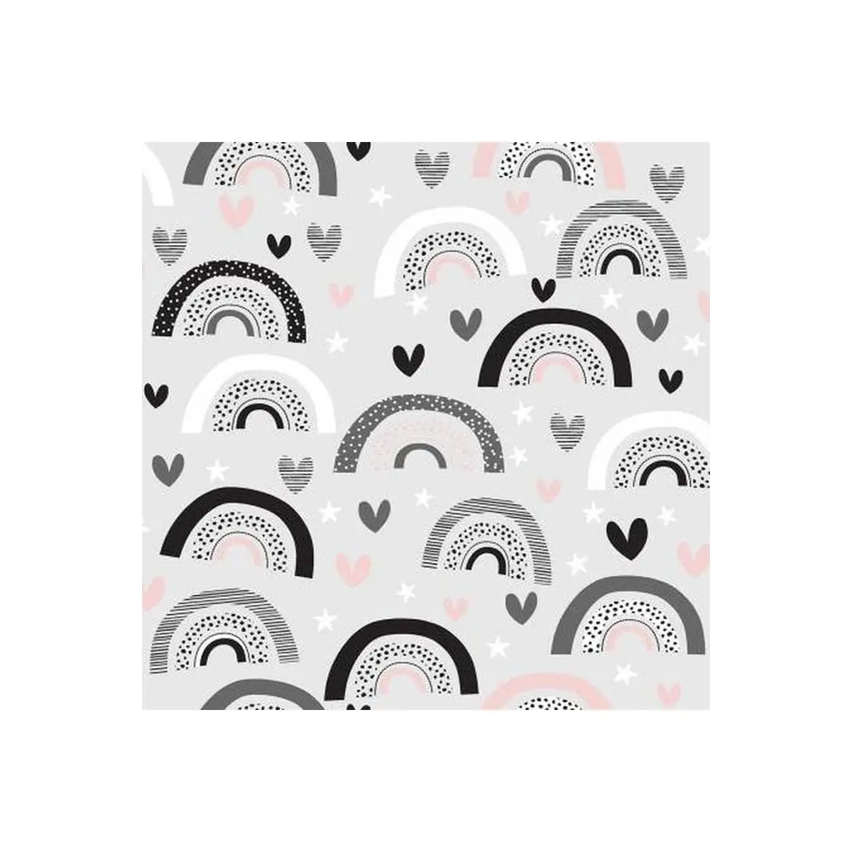 DFDM Rainbow Hearts Flannel