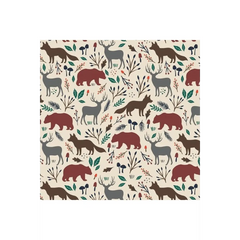 Woodland Wildlife Flannel Cream - 50221001B-01