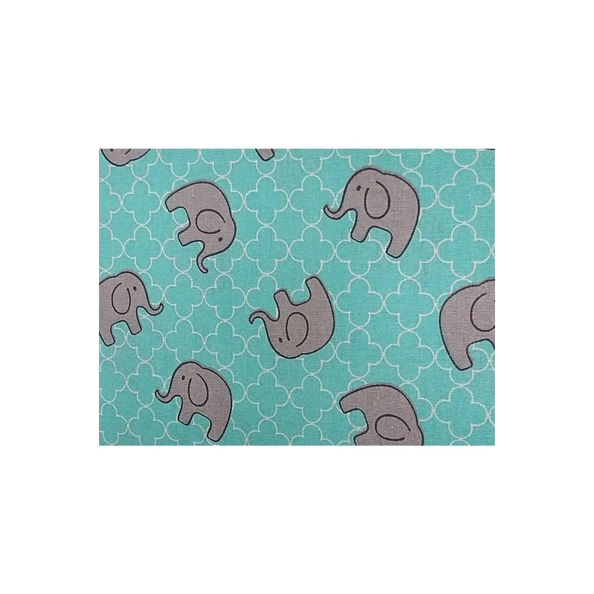 Fabric Creations Aqua Elephant 100% Cotton