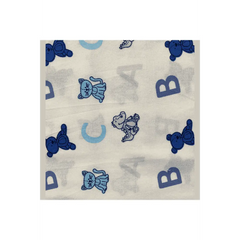 Fabric Creations Denim Blue Bear 100% Cotton
