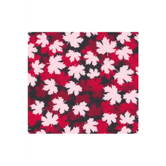 Fabric, Siltex - Red/Black/White Leaves - Flannel 11-0044-0011