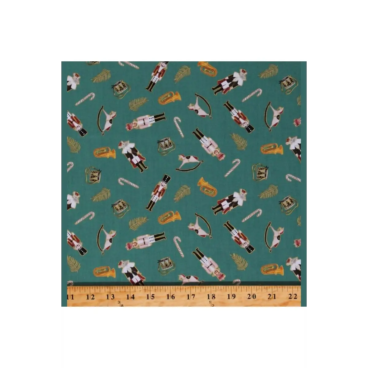 Fabric, Figo, Noel Toy Soilders Pink, Green- 90512M