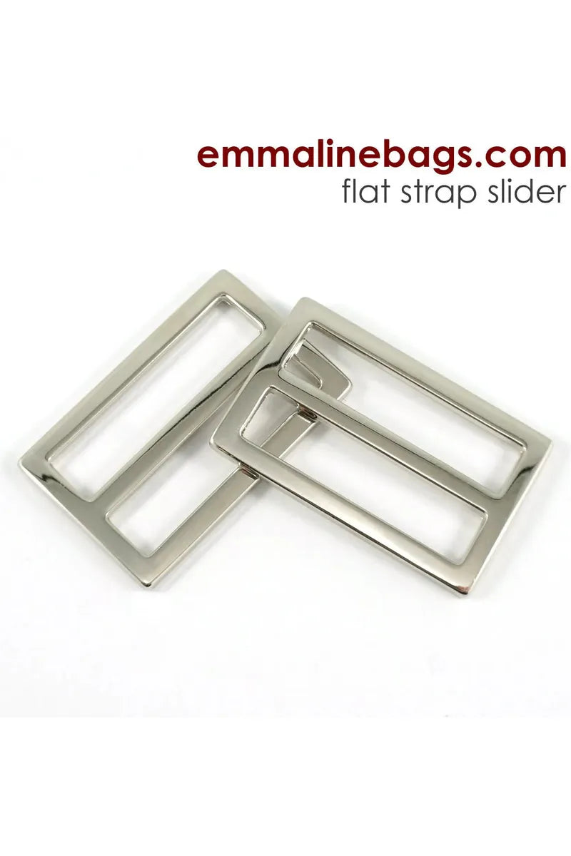 Flat Strap Sliders 2 Pack - 1 1/2'' 38mm , Emmaline Bags