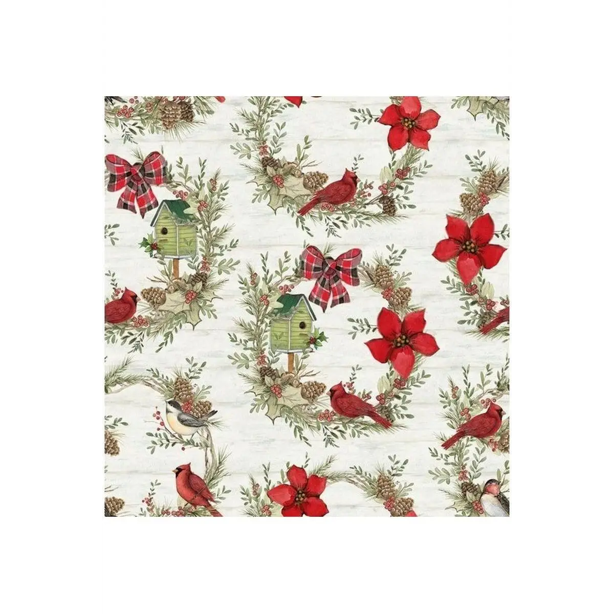 SC-Christmas Cardinal Wreath - 77508