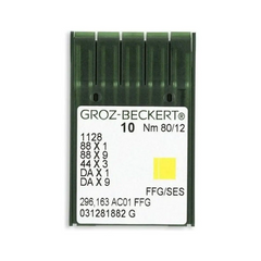 Groz-Beckert Light Ball Point Straight Stitch Industrial Machine Needles - 1128, 88x1, 88x9, 44x3, DAx1, DAx9 - 10/Pack