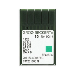 Groz-Beckert Light Ball Point Straight Stitch Industrial Machine Needles - 1128, 88x1, 88x9, 44x3, DAx1, DAx9 - 10/Pack