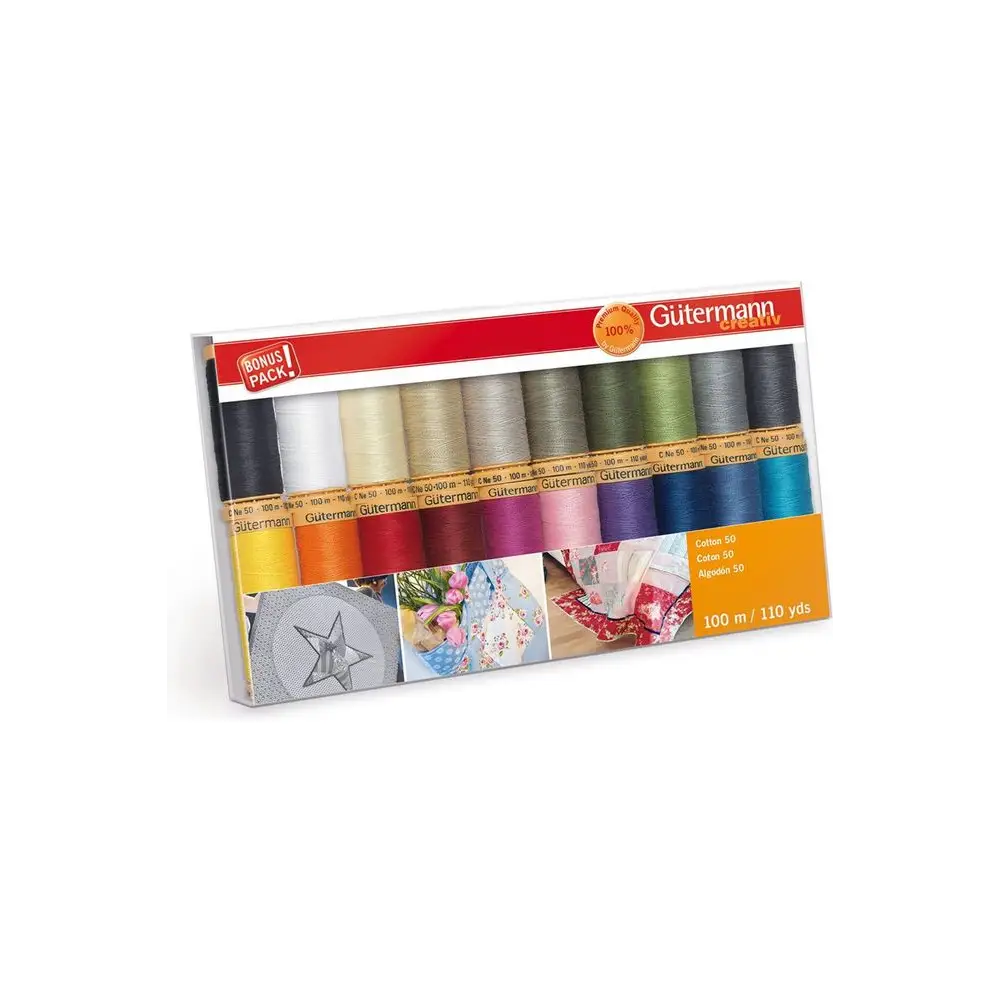 Gutermann Creativ Cotton Thread Set - Basics - All About Sewing 