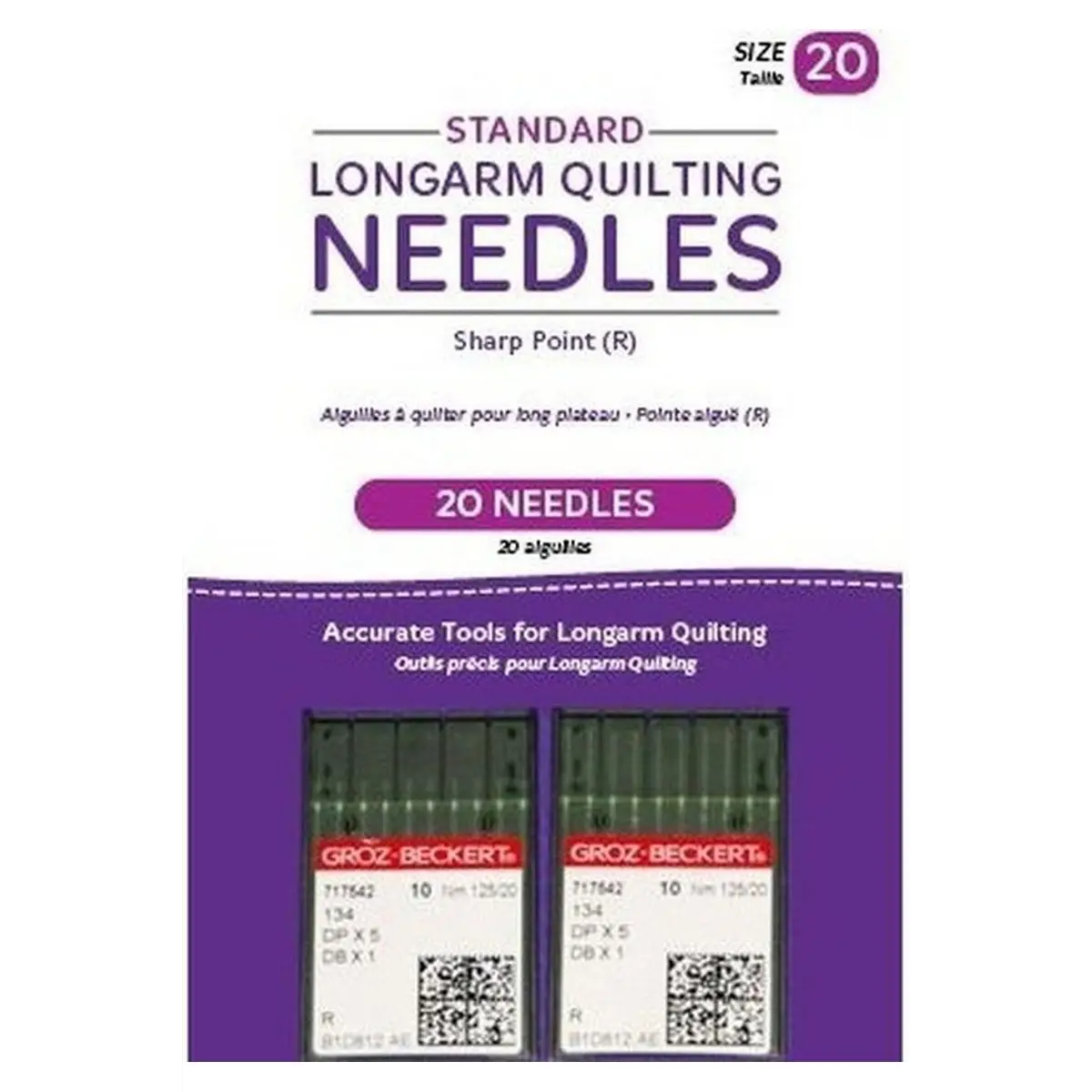 Handi Quilter Standard Longarm Needles – Two Packages of 10 20/125-R Sharp