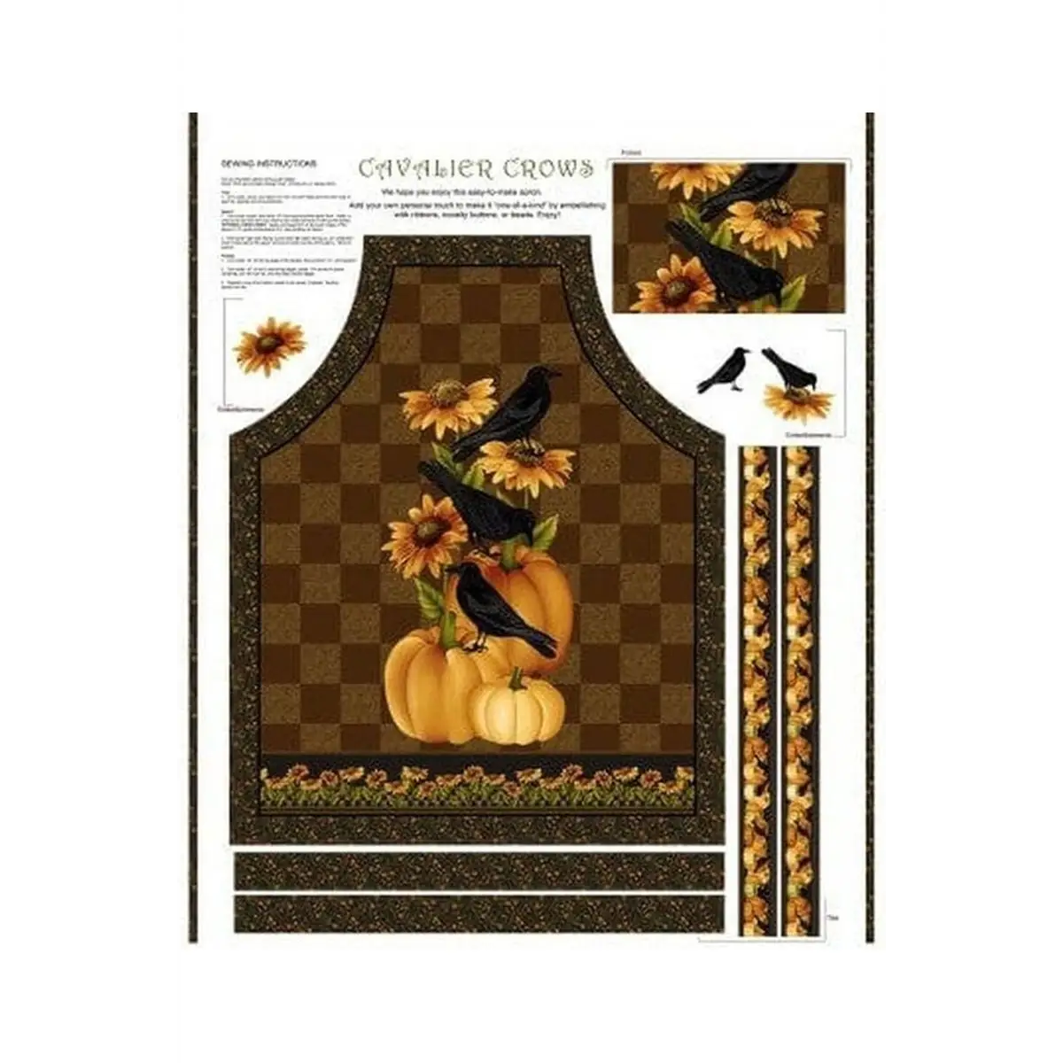 Cavalier Crows Apron Panel - 2816P-38
