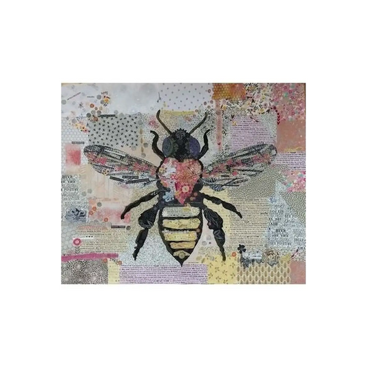 Honey Bee Collage Pattern