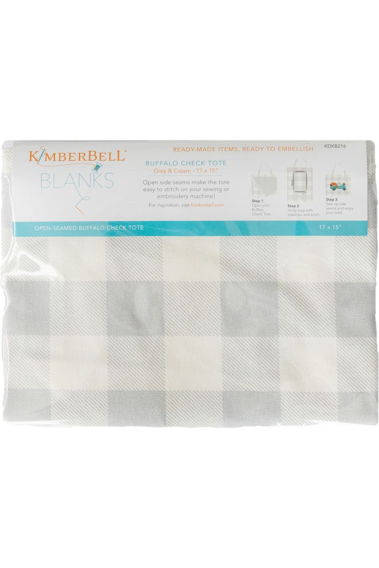 Kimberbell Buffalo Check Tote - 17" x 15"