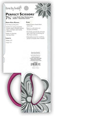 Scissors packaging with floral design on a white background
