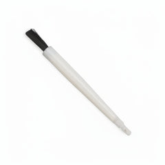 White brush with black bristle head on a white background