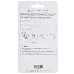 9mm Convertible Even Feed Foot Set, Janome #202133005