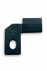 Black metal bracket on a white background