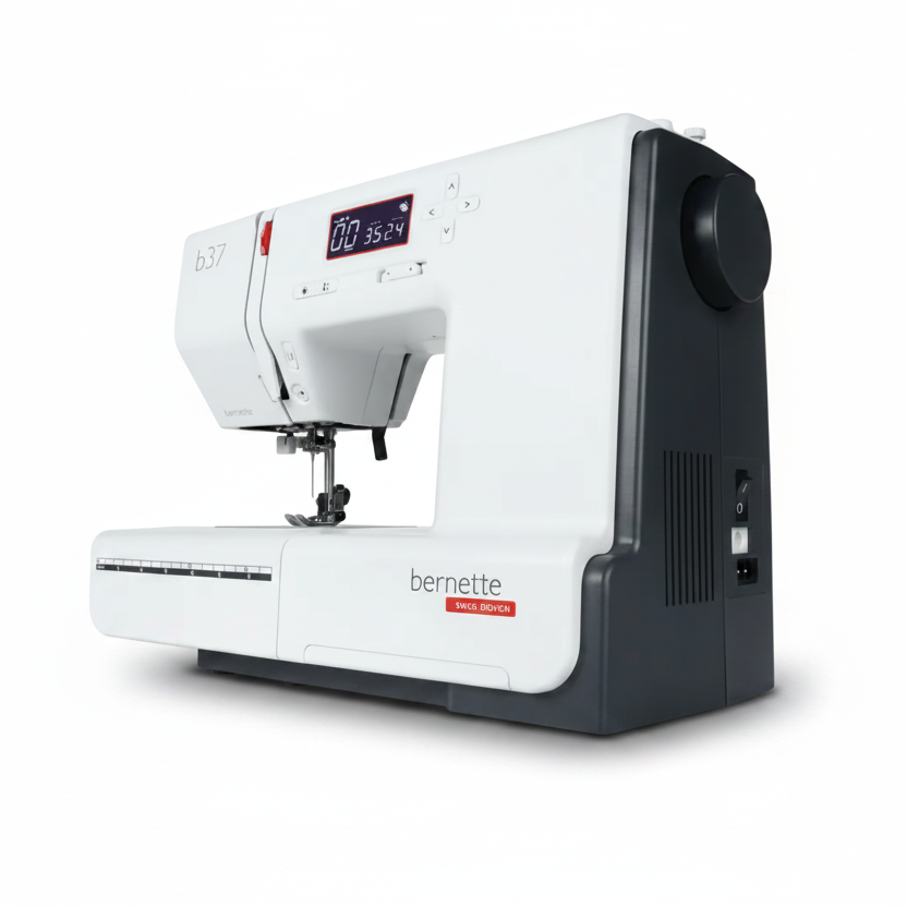 Bernette sewing machine with digital display on a white background