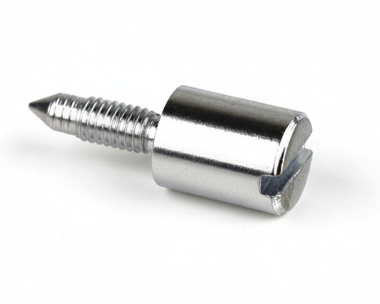 Metal screw on a white background
