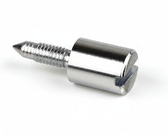 Metal screw on a white background